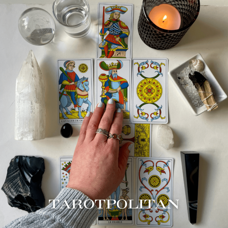 Email psychic tarot reading spread. It includes a psychic introduction, plus a 8-card tarot reading, and a conclusion. Get answers to your question within 1-48 hours in a digital PDF format for £20.